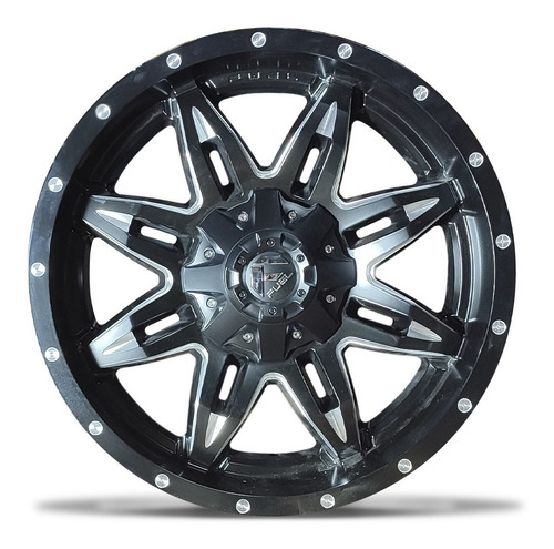 Roda Fuel Lethal 15x10 6x139.7 -43mm Preto Brilhoso Fresado