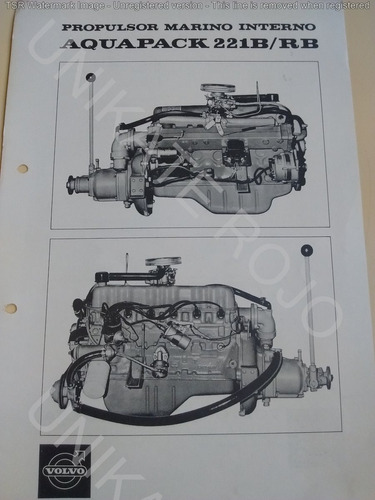 Antiguo Folleto Motor Marino Interno Volvo Barcos Cruceros