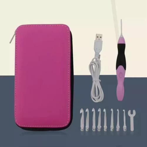 A Juego De Ganchos De Ganchillo Con Luz Led De 9 Uds