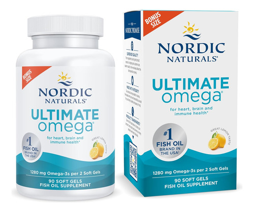 Nordic Naturals Ultimate Omega, Sabor A Limon - 1280 Mg Omeg