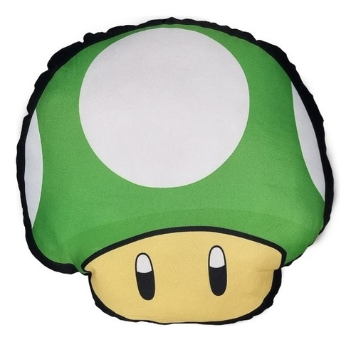 Almofada Cogumelo Vermelho Verde Vida Super Mario Nintendo
