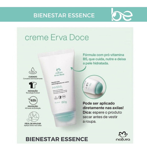 Natura Erva Doce Crema Desodorante Antitranspirante | MercadoLibre