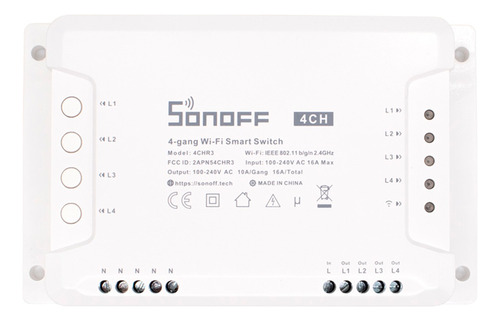 Sonoff 4ch R3 Interruptor De 4 Canales