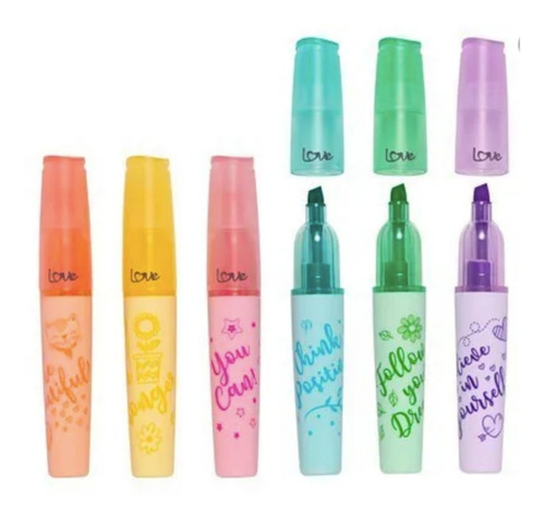 Imagem 2 de 2 de Marca Texto Pastel Love Molin