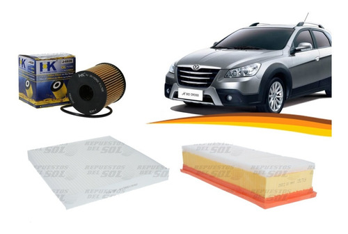 Kit Filtros Dongfeng H30 1.6 2013 - 2017 Aceite Aire Polen