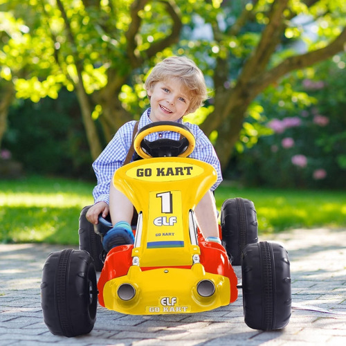 Carro Para Niños Tipo Go Kart Color Rojo Marca Costzon