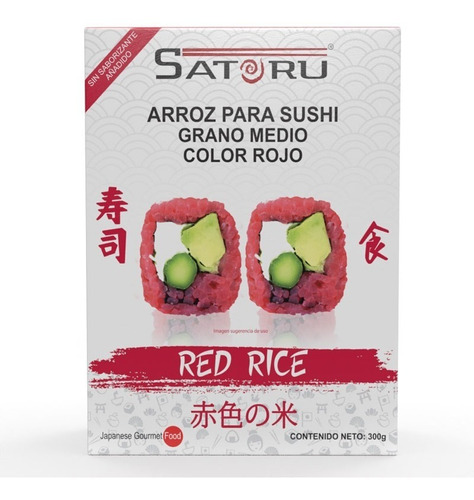 Imagen 1 de 10 de Arroz Japonés Rojo Para Sushi Sin Sabor Añadido 300g