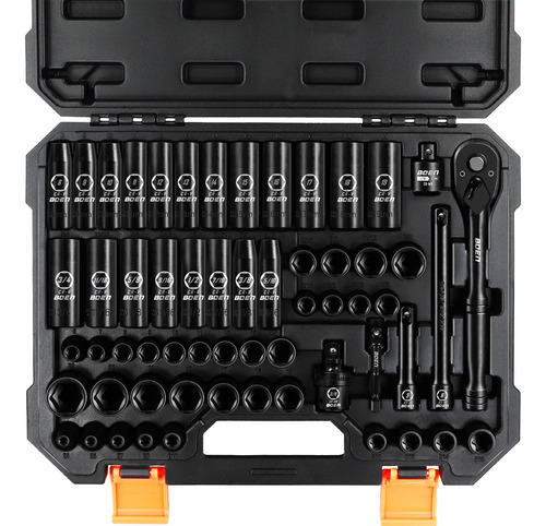 Boen Juego De Llaves De Impacto De 3/8 Pulgadas, 59 Piezas S