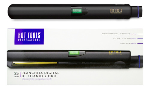 Hot Tools Planchita Digital Titanio Y Oro 25mm Alisado 3c