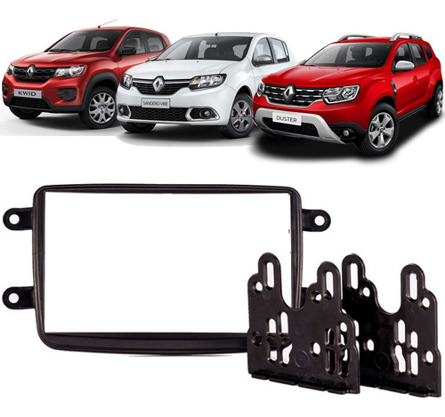 Moldura 2din Multimídia Renaut Duster Sandero Logan Kwid