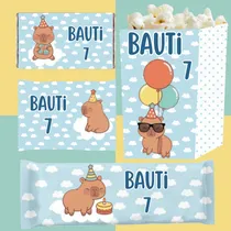Comprar Kit Imprimible Cumpleaños Candy Capibara Nene Personalizable