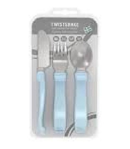 Imagen 4 de 6 de Cubiertos Para Bebé De Metal Acero Inox Twistshake
