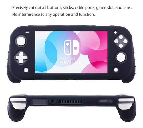 Funda Protectora Para Nintendo Switch Lite Silicona Negra