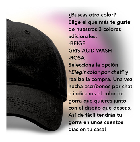 Gorra Dexter Deedee Bordada Cachucha Ajustable Dexteer Moda Elegir Color De Gorra Por Chat Único