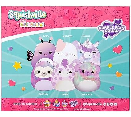 Squishville By Original Squishmallows Purple Pals Squad Plus