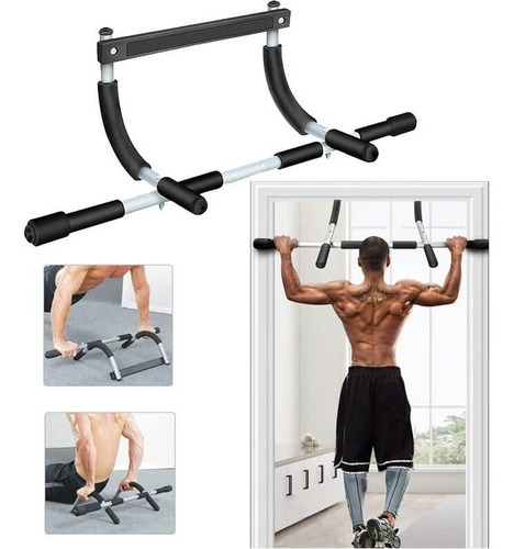 Imagen 5 de 6 de Barra Ejercicio Multifuncional Para Puerta Iron Gym