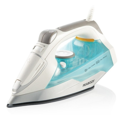 Imagen 1 de 2 de Plancha a vapor Peabody PE-PV31 color blanco y turquesa 220V