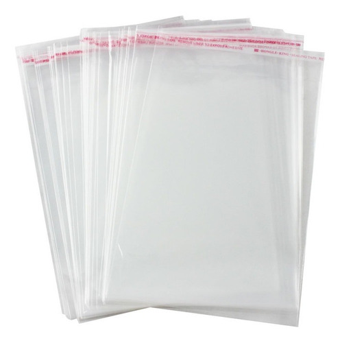 Saco Adesivado Transparente Com Cola 17x25 C/ 500