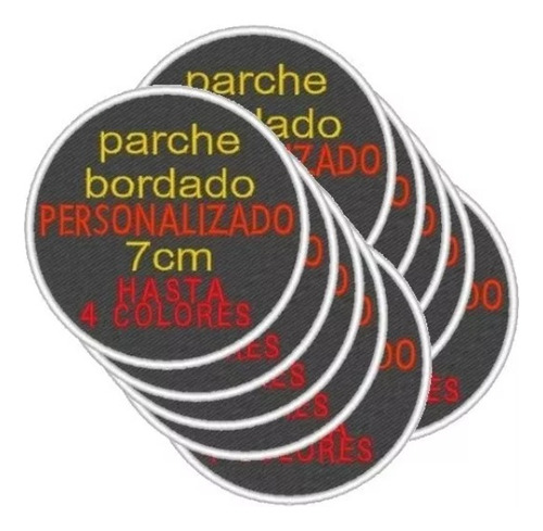 10 Parches Bordados Personalizados 7cm Contactel/v3lcr0