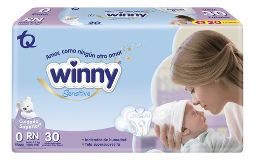 Pañales Winny Sensitive sin género Etapa 0