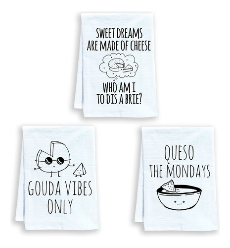 Moonlight Makers Funny Dish Towels, Set Of 3, Funny Kitchen.