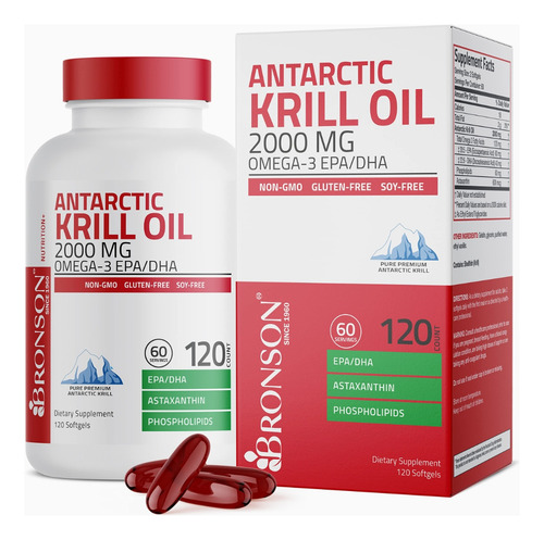 Krill Oil 2000 Mg Omega 3 Epa Dha Axthaxanthing Made In Ee.u