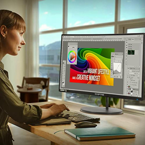 Sceptre Monitor Led 24 Curvado 75hz Para Juegos, Full Hd