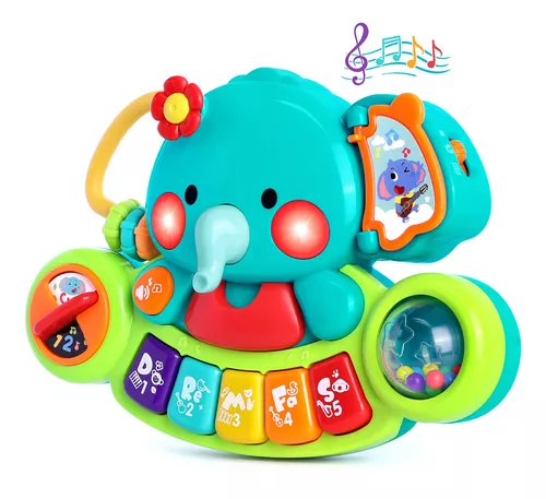Piano Juguete Bebés 6-12 Meses Elefante Luz-música Juguetes
