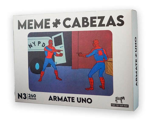 Imagen 1 de 8 de Juego De Mesa Memecabeza Fight Rompecabeza Edicion Spiderman