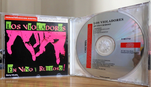 Cd Violadores - En Vivo Y Ruidoso - Remaster 20bit-  Edfargz