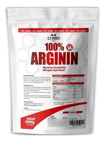 Arginina (óxido Nitrico) 100% Pura 500gr $1490...!!!
