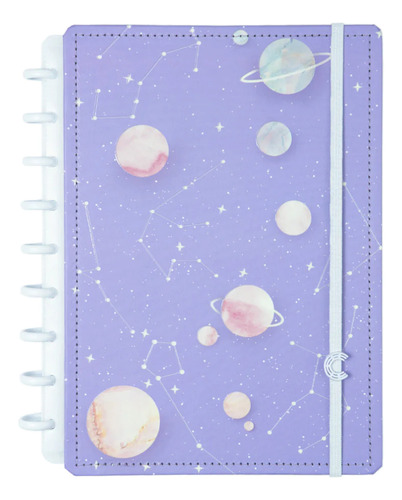 Caderno Inteligente By Gocase Purple Galaxy Médio