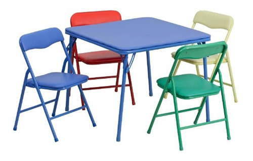 Flash Furniture - Juego De Mesa Y Silla Plegable Colorido De