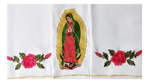 Mantel Para Altar De 3m Bordado Con La Virgen De Guadalupe