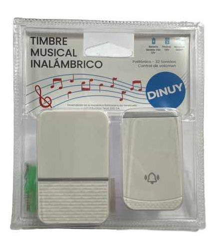 Timbre Inalámbrico Con 32 Melodías Marca Dinuy