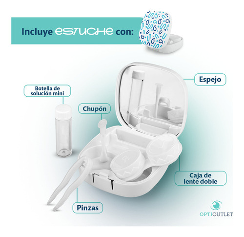 Lentes Lunare Gris 1 Par + Kit De Cuidado Optioutlet Gris