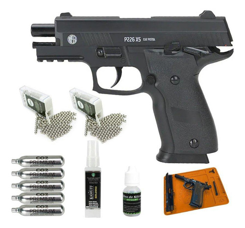 Pistola Pressão Co2 Sig Sauer P226 X-five Full Metal + Itens