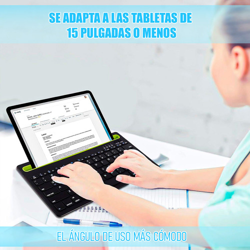 Teclado Inalámbrico Bluetooth Teclado Silencioso Recargable