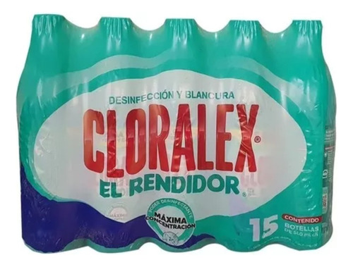 Blanqueador Cloralex Rendidor 500 Ml Con 15 Botellas