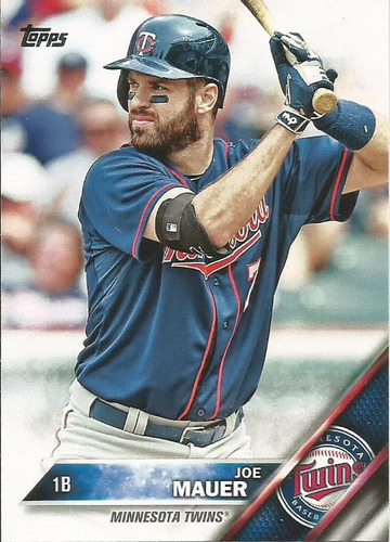 Barajita Joe Mauer Topps 2016 #286 Minnesota Twins