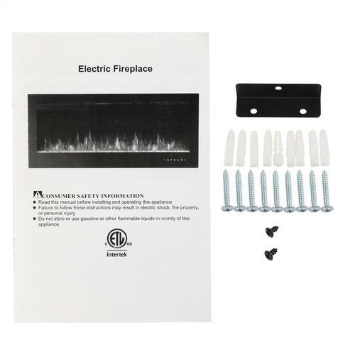 Chimenea Electrica Empotrable Con Iluminación Led De 101 Cms