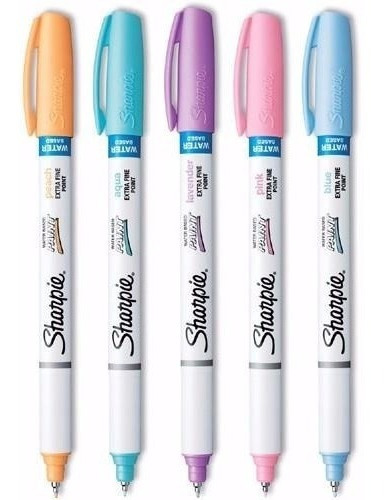 Imagen 1 de 6 de Marcador Pintura Pastel Sharpie Paint X5 Colores