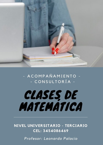 Clases Virtuales De Matemática - Nivel Universitario Terciar
