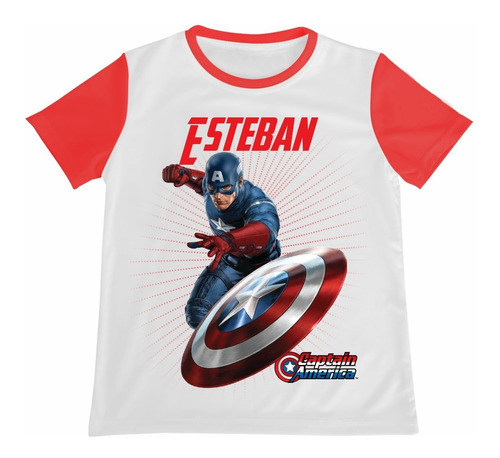 Franela Camisa Niño Capitan America Algodon