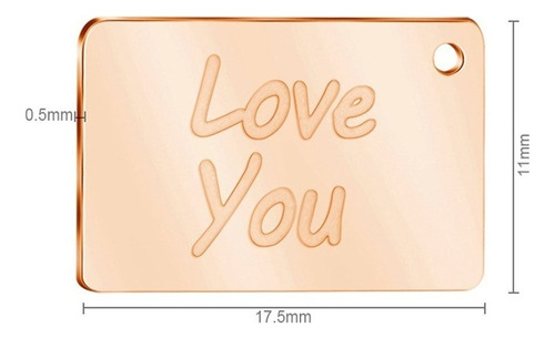 Collar Carta De Amor Con Placa Apertura