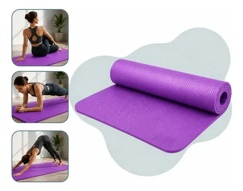 Tapete Yoga Zenai Roxo Liso 6mm Máximo Conforto Roxo