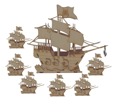 Barco Pirata 50 Souvenirs Personalizados