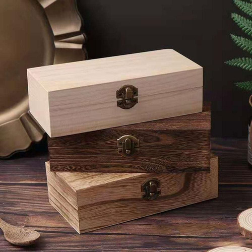 Caja Rectangular De Madera Caja Artesanal De Madera Vintage