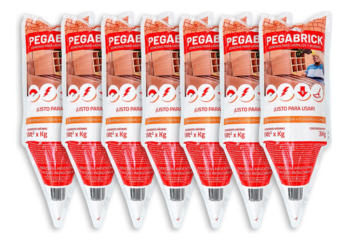 Pegabrick Retak Adhesivo - Caja 3kg X 7 Unidades Blanco