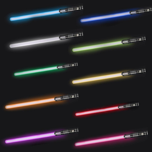Espada Rgb 2 En 1 Con Luz Que Cambia De Color, 2 Unidades Y